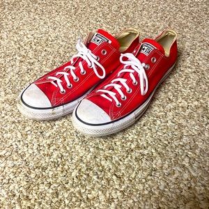 Red Converse Low Tops